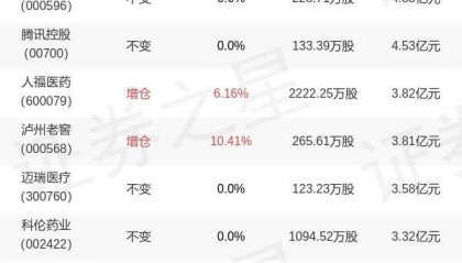 鹏华基金陈璇淼旗下鹏华匠心A中报最新持仓，重仓贵州茅台