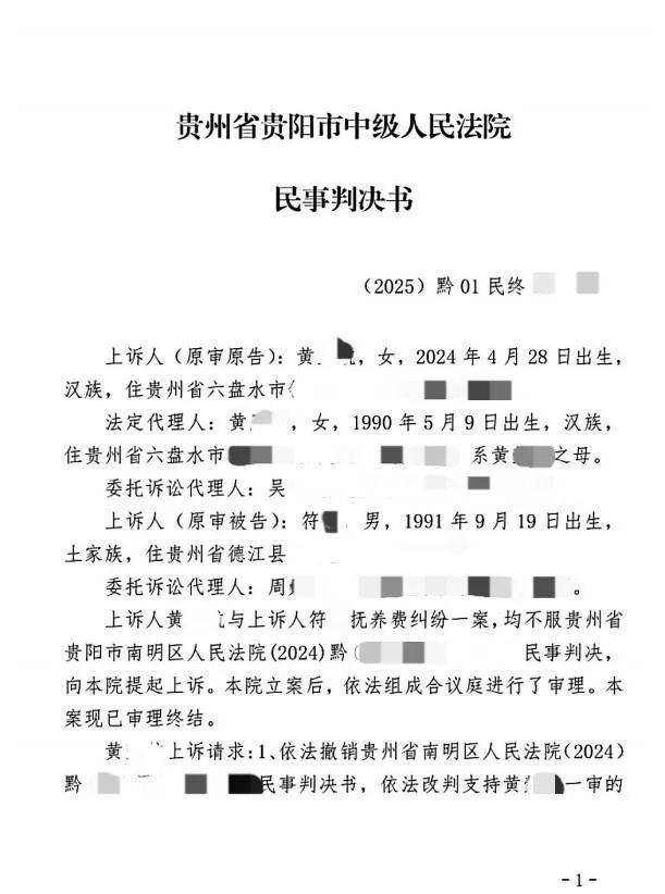 百万粉丝网红出轨粉丝意外产子不给抚养费,法院判其月付抚养费1100元