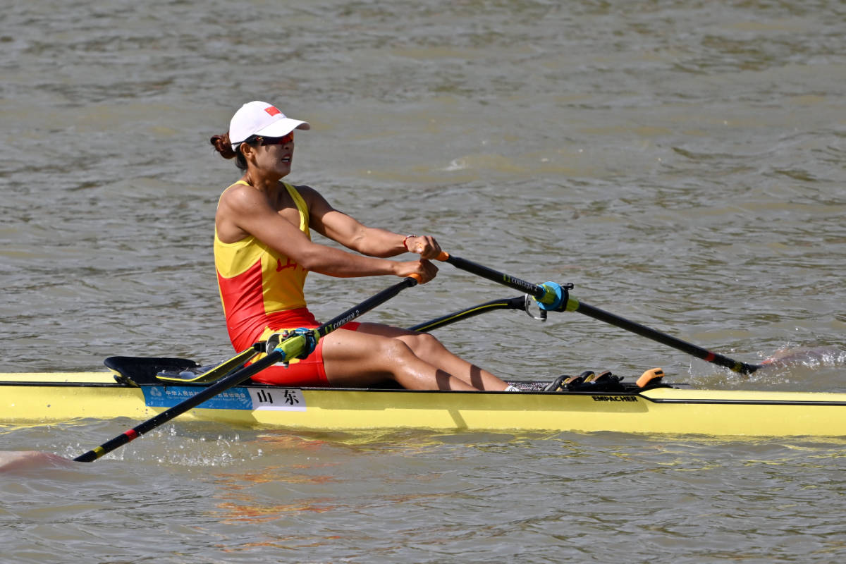 图集|十五运赛艇女子单人双桨决赛，鲁诗雨获银牌